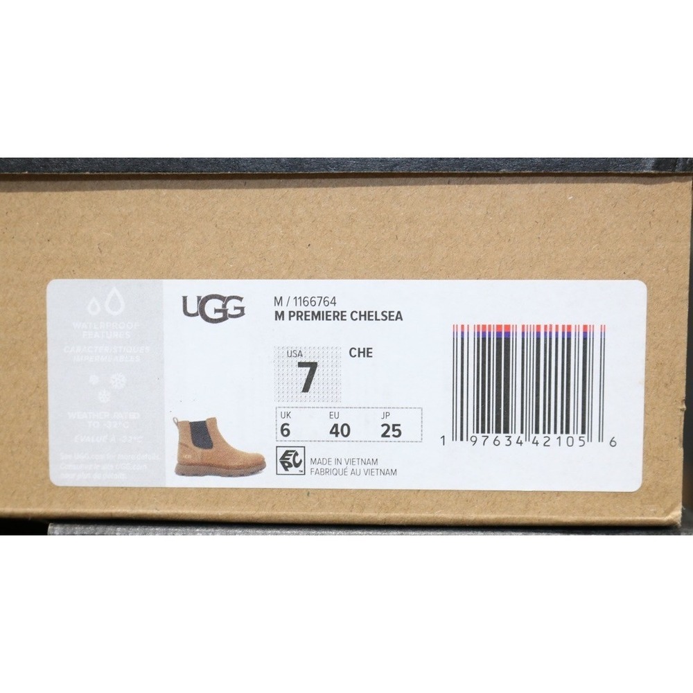 UGG CHELSEA MEN BOOTS LEATHER  Chestnut Size 7 / UK 6 / EU 40 / JP 25 - Picture 16 of 16